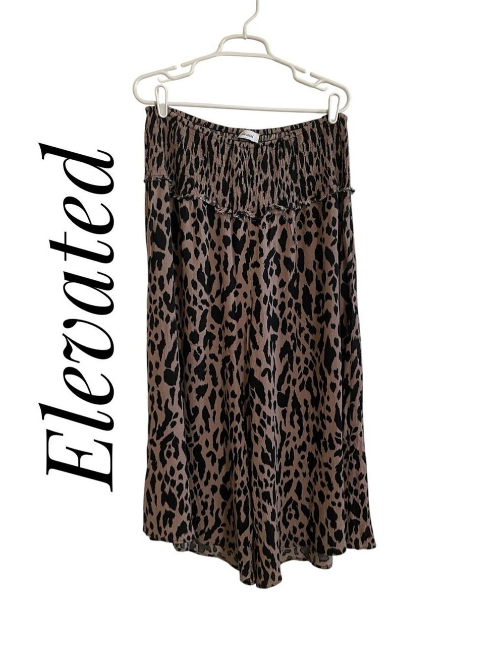 Elevated Medium Large Wide Leg Leopard Print Bobo Pants